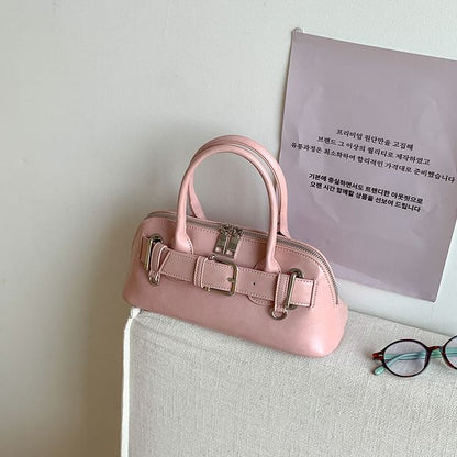 Shoulder Bag Faux Buckled Leather