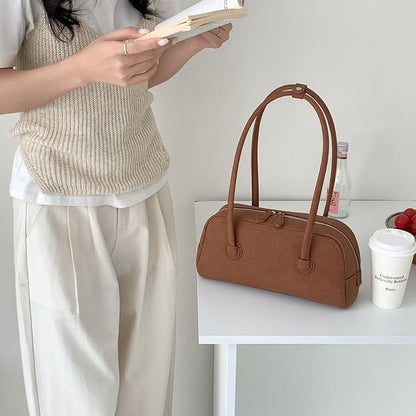 Shoulder Plain Leather Faux Bag