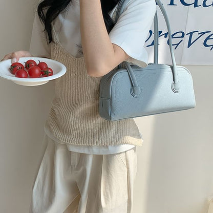 Shoulder Plain Leather Faux Bag