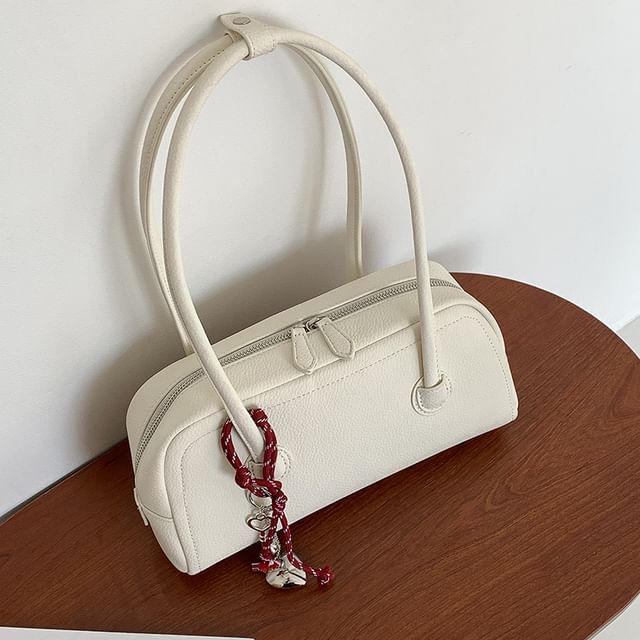 Shoulder Plain Leather Faux Bag