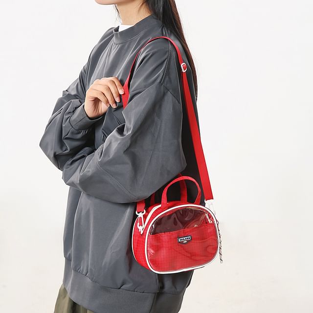 Plaid Lettering Crossbody Bag