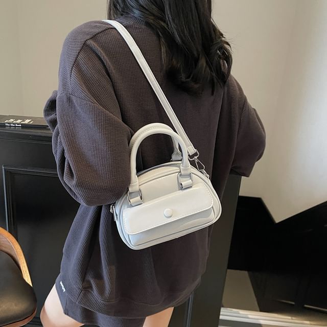 Leather Crossbody Multi-Pocket Faux Bag