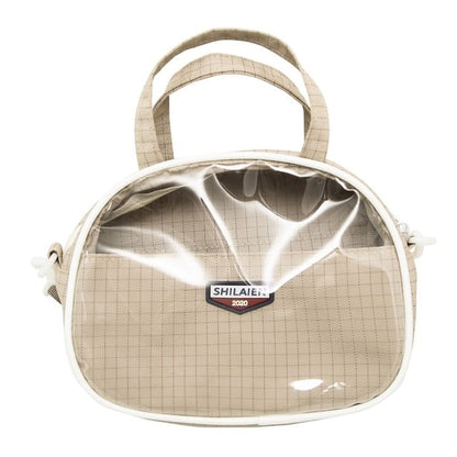 Plaid Lettering Crossbody Bag