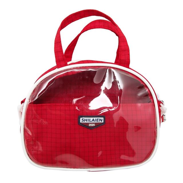 Plaid Lettering Crossbody Bag