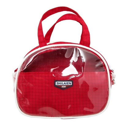 Plaid Lettering Crossbody Bag