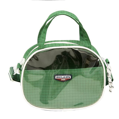 Plaid Lettering Crossbody Bag