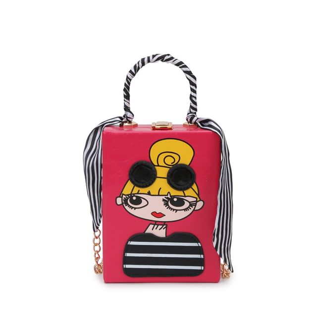 Print Crossbody Bag Strap Chain Cartoon