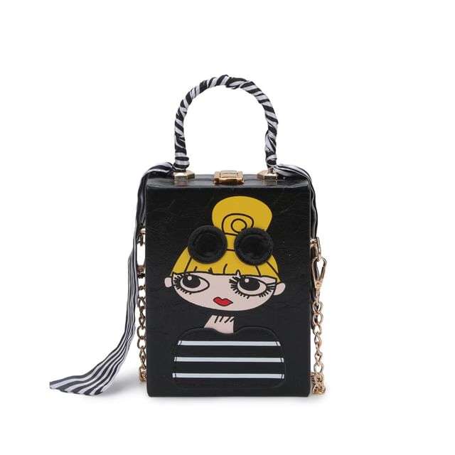 Print Crossbody Bag Strap Chain Cartoon