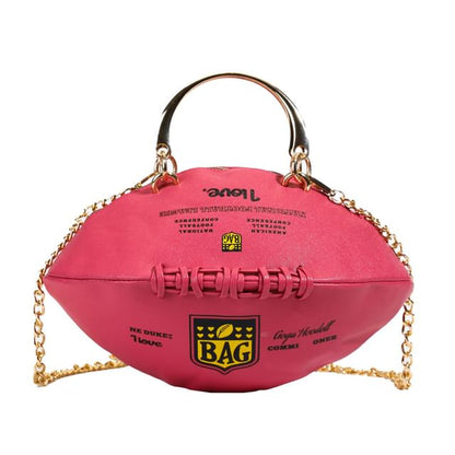 Bag Lettering Crossbody Strap Chain Rugby
