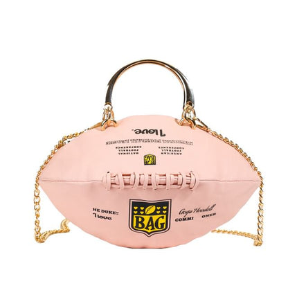 Bag Lettering Crossbody Strap Chain Rugby