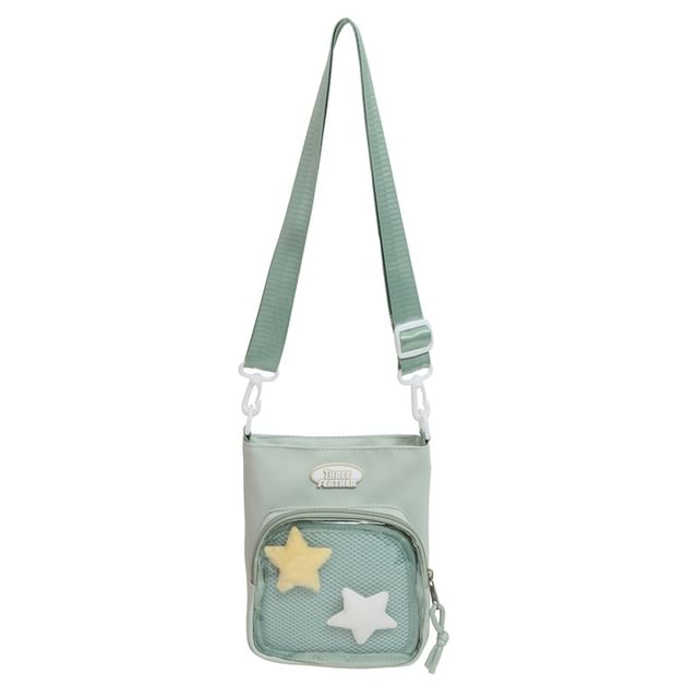 Multi-Pocket Bag Lettering Crossbody