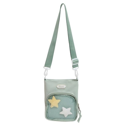 Multi-Pocket Bag Lettering Crossbody