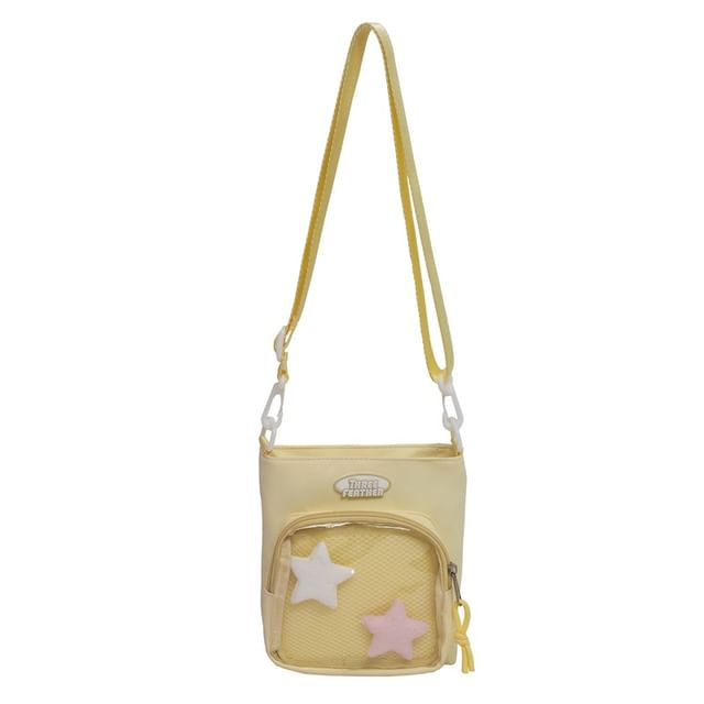 Multi-Pocket Bag Lettering Crossbody