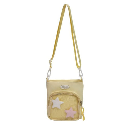 Multi-Pocket Bag Lettering Crossbody