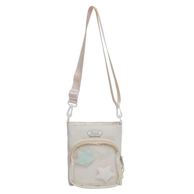 Multi-Pocket Bag Lettering Crossbody