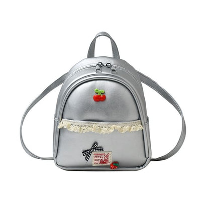 Faux Applique Lace Leather Backpack Trim