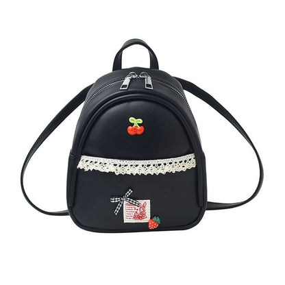 Faux Applique Lace Leather Backpack Trim