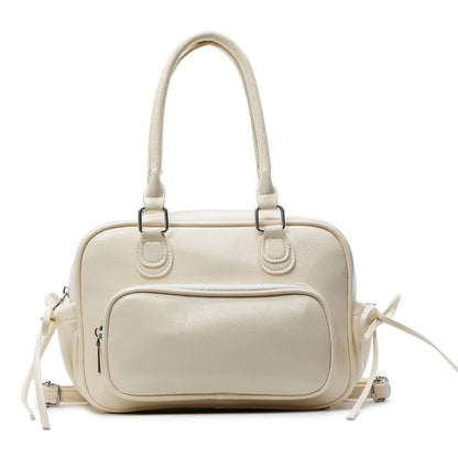 Faux Backpack Multi-Pocket Leather Multi-Way