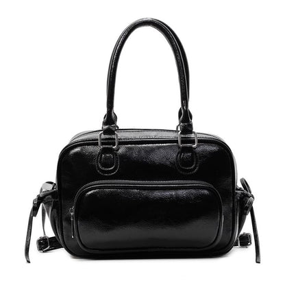 Faux Backpack Multi-Pocket Leather Multi-Way