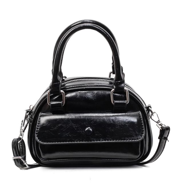 Leather Crossbody Multi-Pocket Faux Bag
