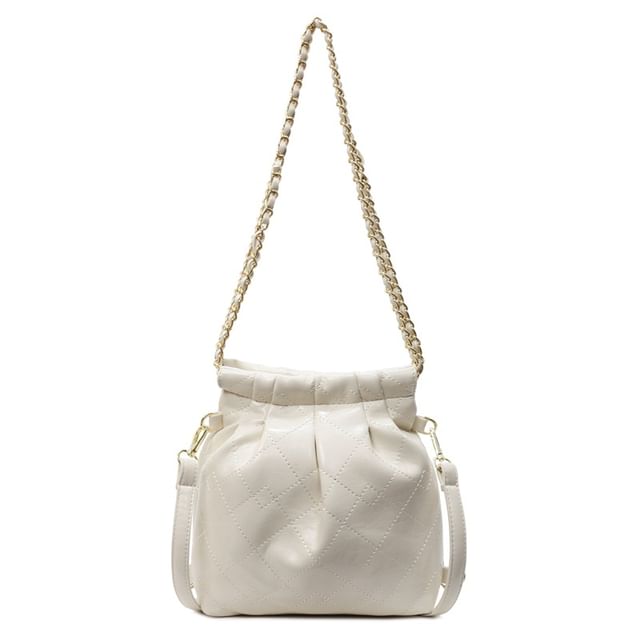 Faux Strap Quilted Chain Leather Shoulder Bag Multi-Way