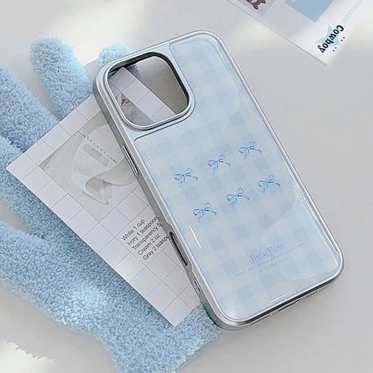 Case Plaid Phone Bow