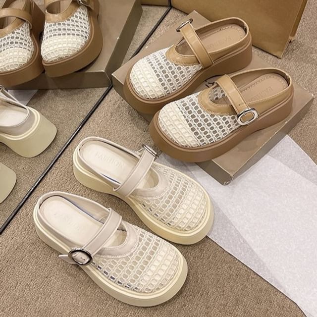 Cutout Mary Platform Jane Mules