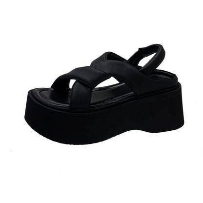 Platform Sandals Slingback Plain