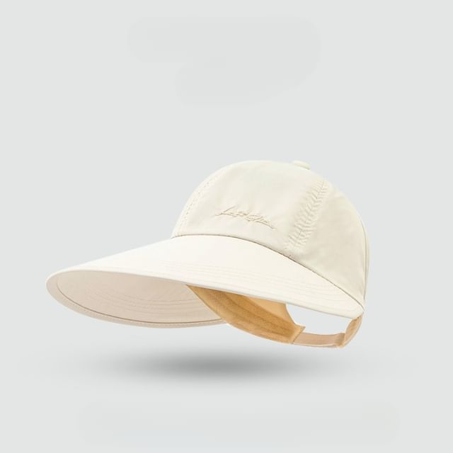 Embroidered Visor Lettering Cap