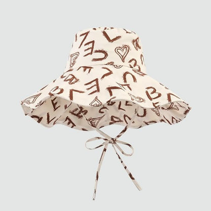 Lettering Print Hat Boonie