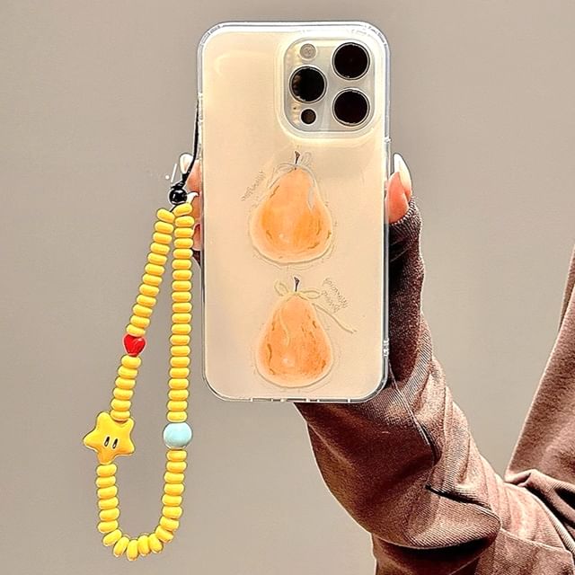 Phone / Bead Case Pear Star Print Set Strap