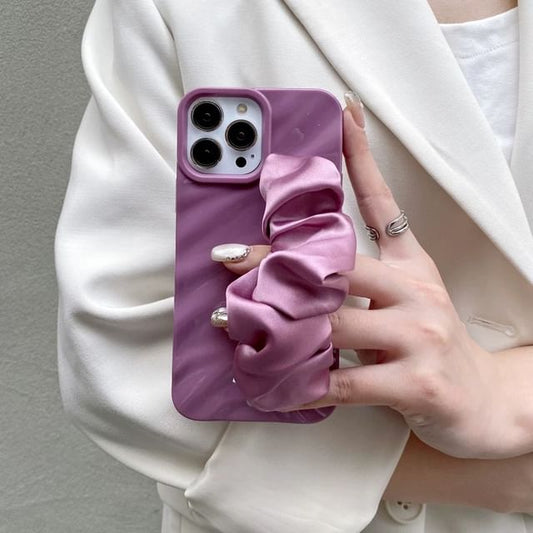 Case Shirred Plain Fabric Phone Strap