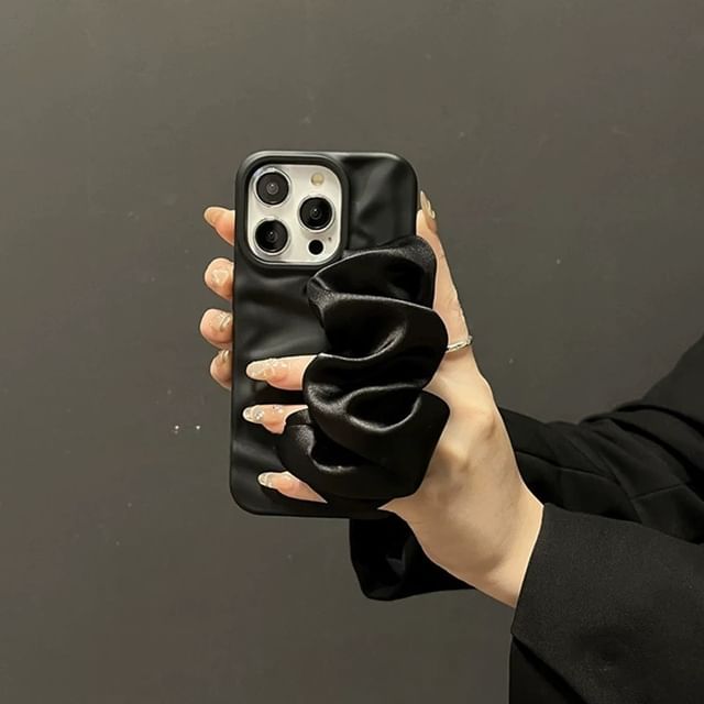 Case Shirred Plain Fabric Phone Strap