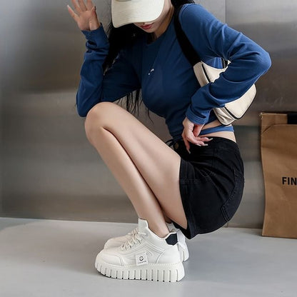 Panel High Sneakers Platform Top