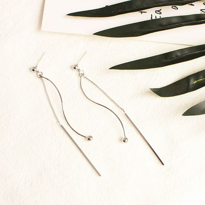 Dangle Bar Bead / Clip-On Earring