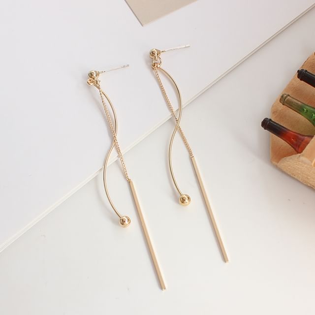 Dangle Bar Bead / Clip-On Earring