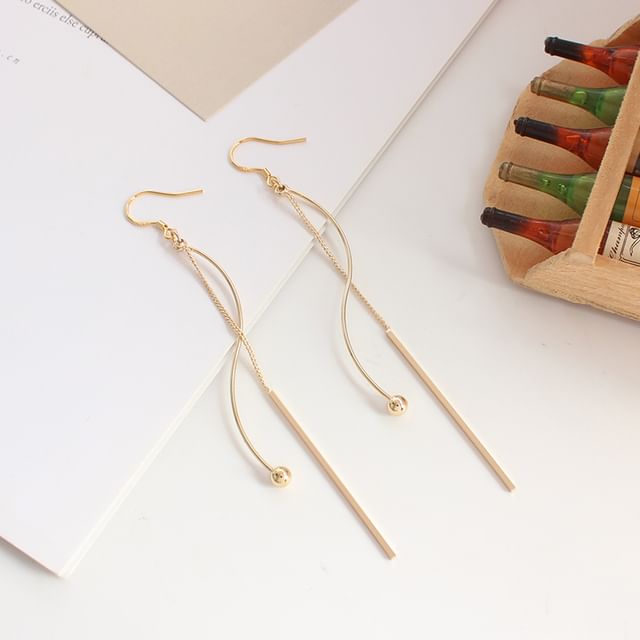 Dangle Bar Bead / Clip-On Earring