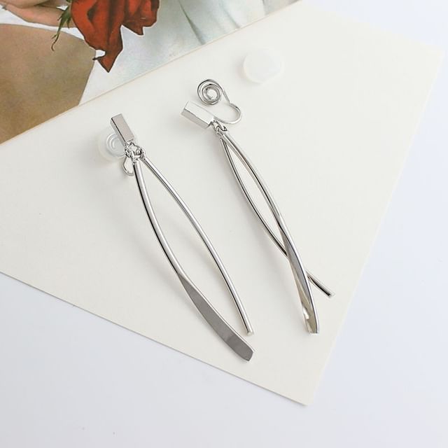 / Bar Dangle Clip-On Earring