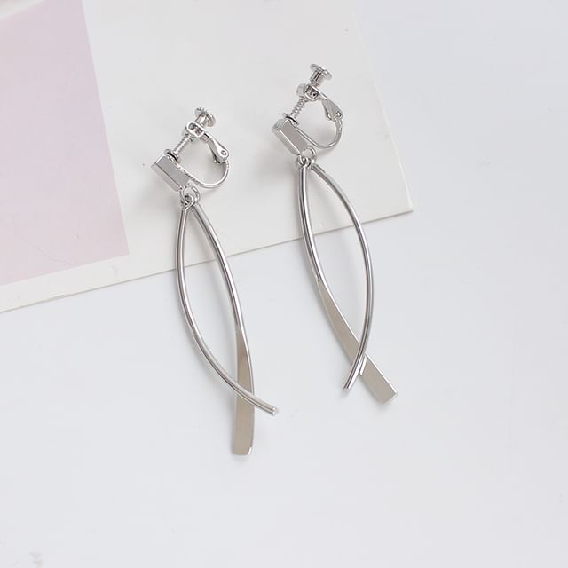 / Bar Dangle Clip-On Earring