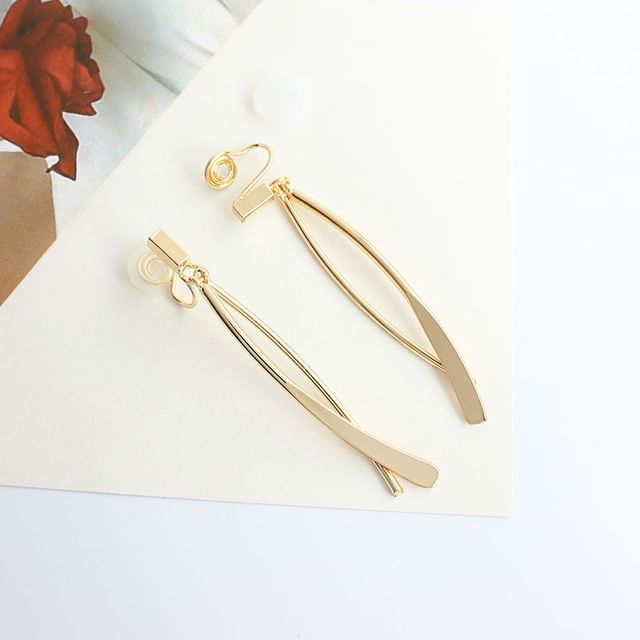 / Bar Dangle Clip-On Earring