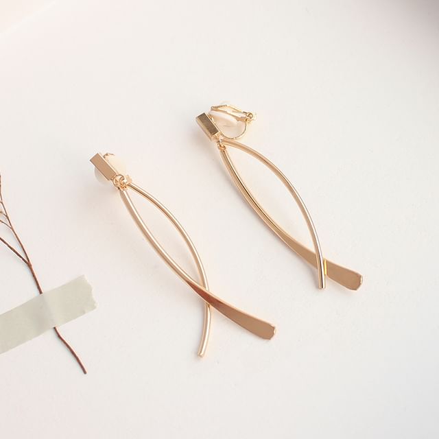 / Bar Dangle Clip-On Earring