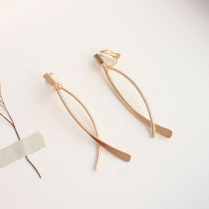 / Bar Dangle Clip-On Earring