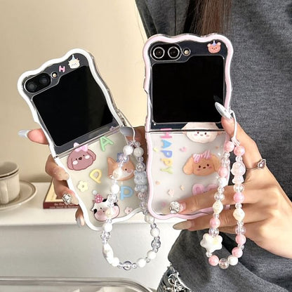 / Cartoon Animal Case Phone Set Strap