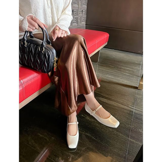 Toe Heel Sandals Low Slingback Square