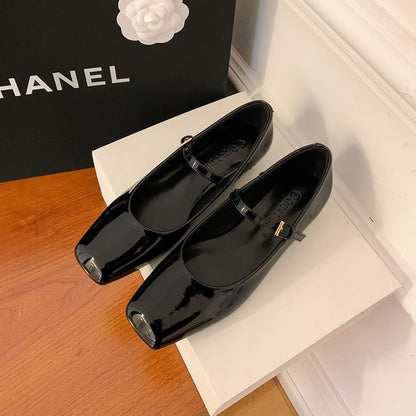 Toe Heel Sandals Low Slingback Square