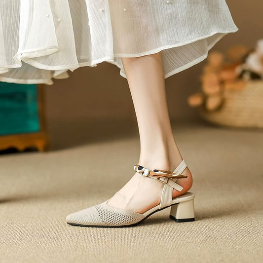 Sandals Heel Pointed Chunky