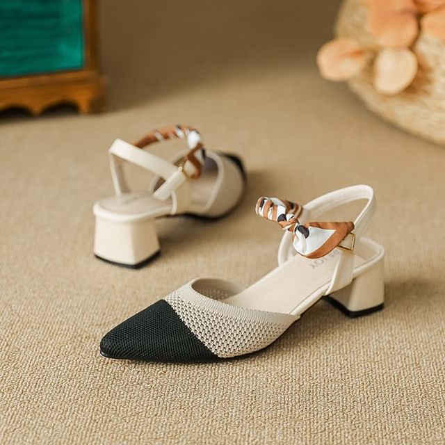 Sandals Heel Pointed Chunky