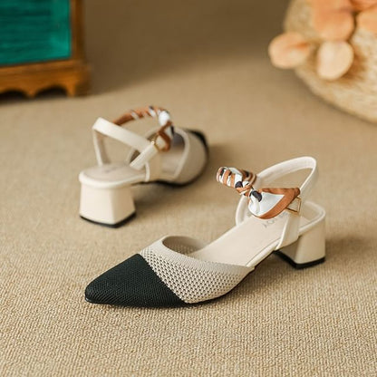 Sandals Heel Pointed Chunky