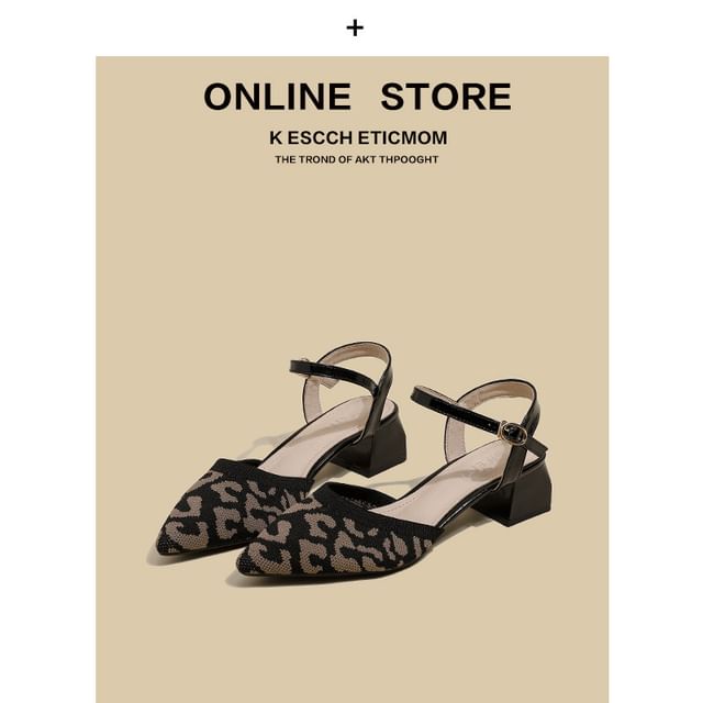 Chunky Sandals Heel Pointed