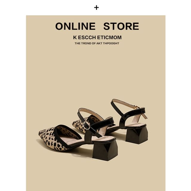 Chunky Sandals Heel Pointed